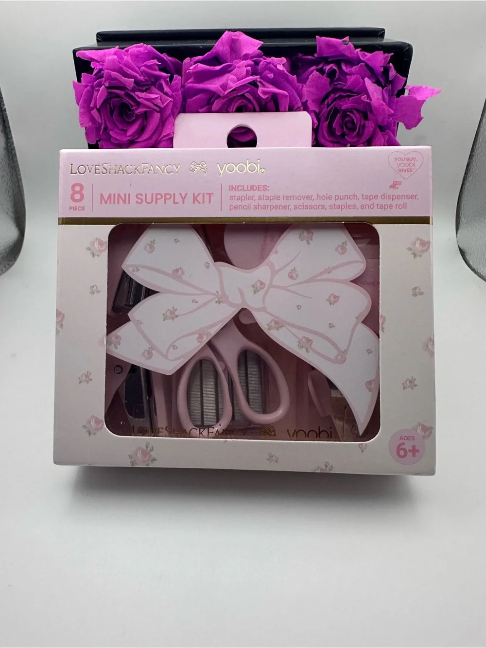LoveShackFancy Heirloom Scissors Travel/School/Office Stationery Pink Mini Kit